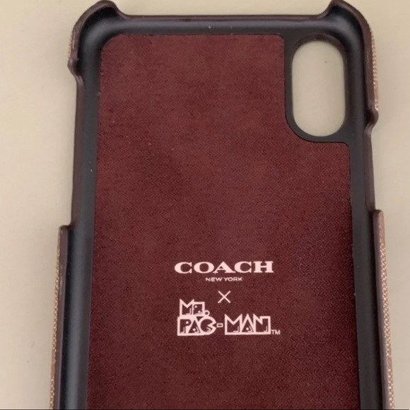 NWT•Coach Signature/Ms PacMan LI iPhone X case-Free screen protector - Picture 3 of 5